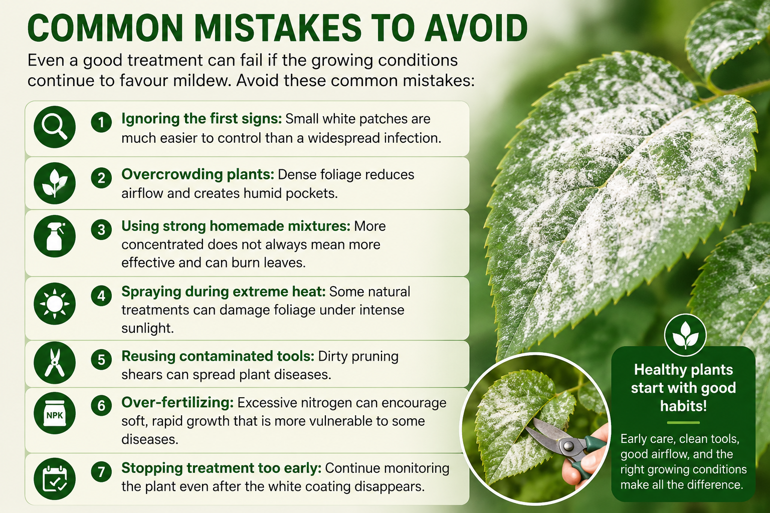 How to Get Rid of Powdery Mildew Naturally: 7 Easy Steps